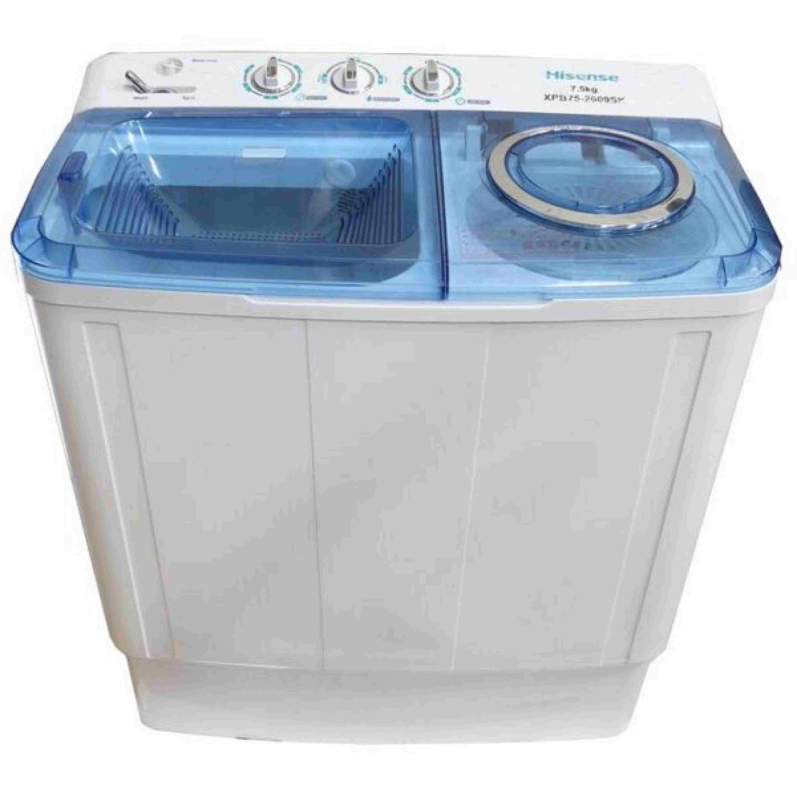 WASHING MACHINE TWIN TUB 7.5KG WHITE SEMI-AUTO
