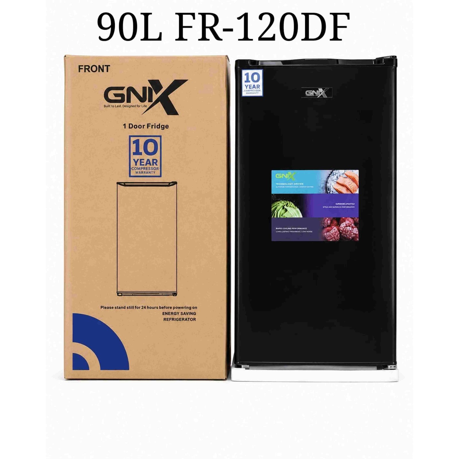 GNIX 1 Door Fridge-Freezer 90litres Defrost