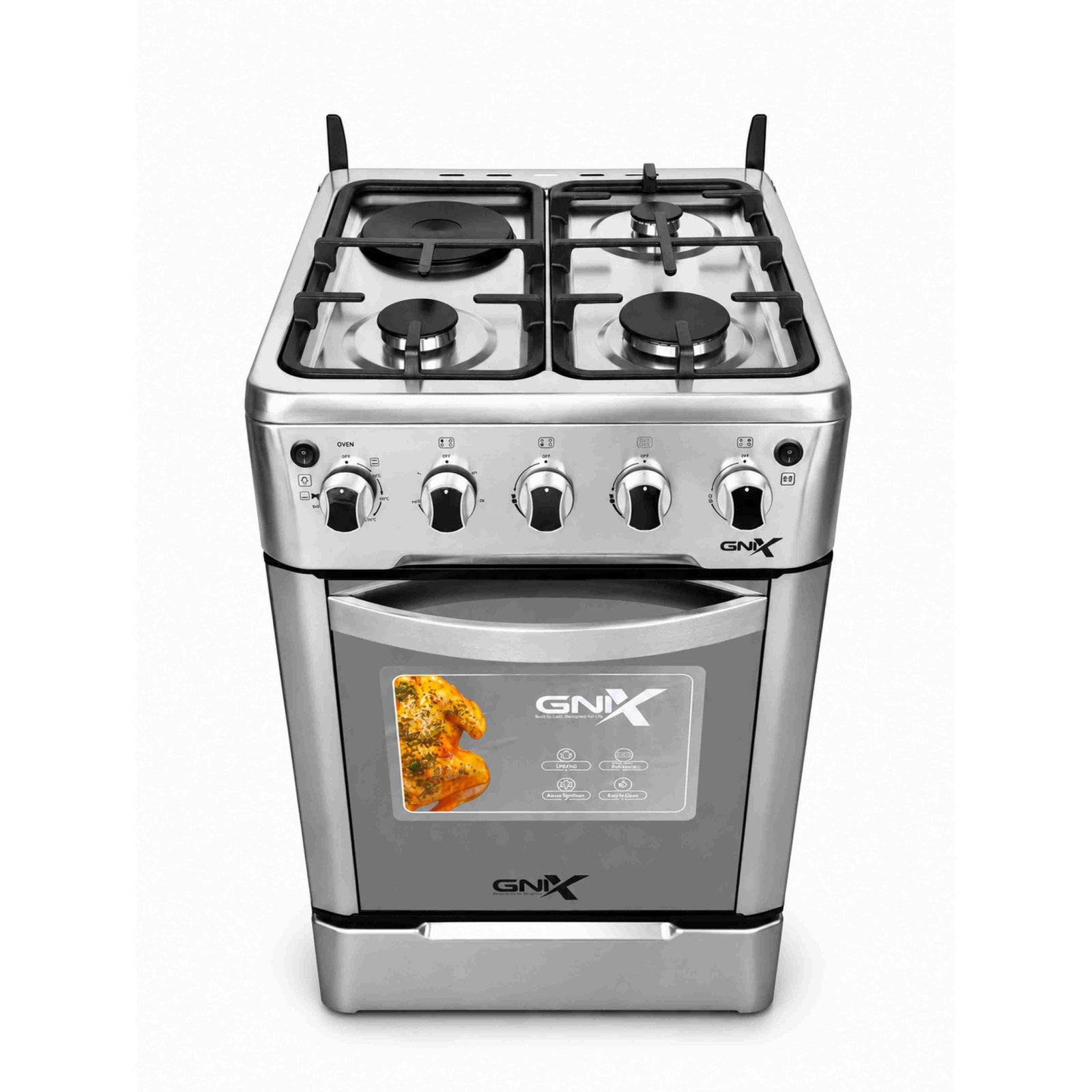 Gnix 50by 50 standing cooker with electric oven